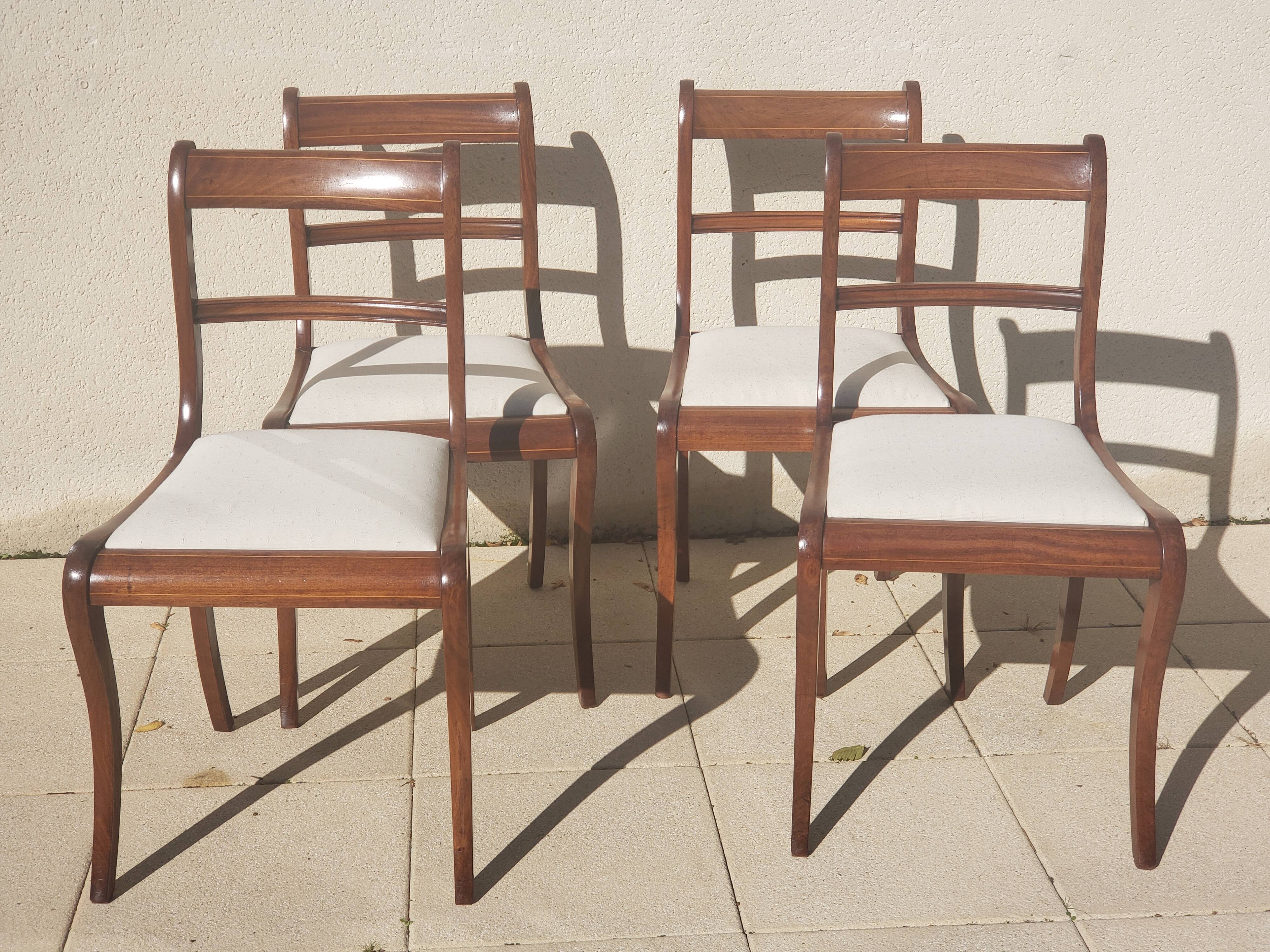 4 Antique Louis Philippe Chairs