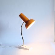 Lampe de bureau en métal orange par Sis Leuchten, Allemagne 1960