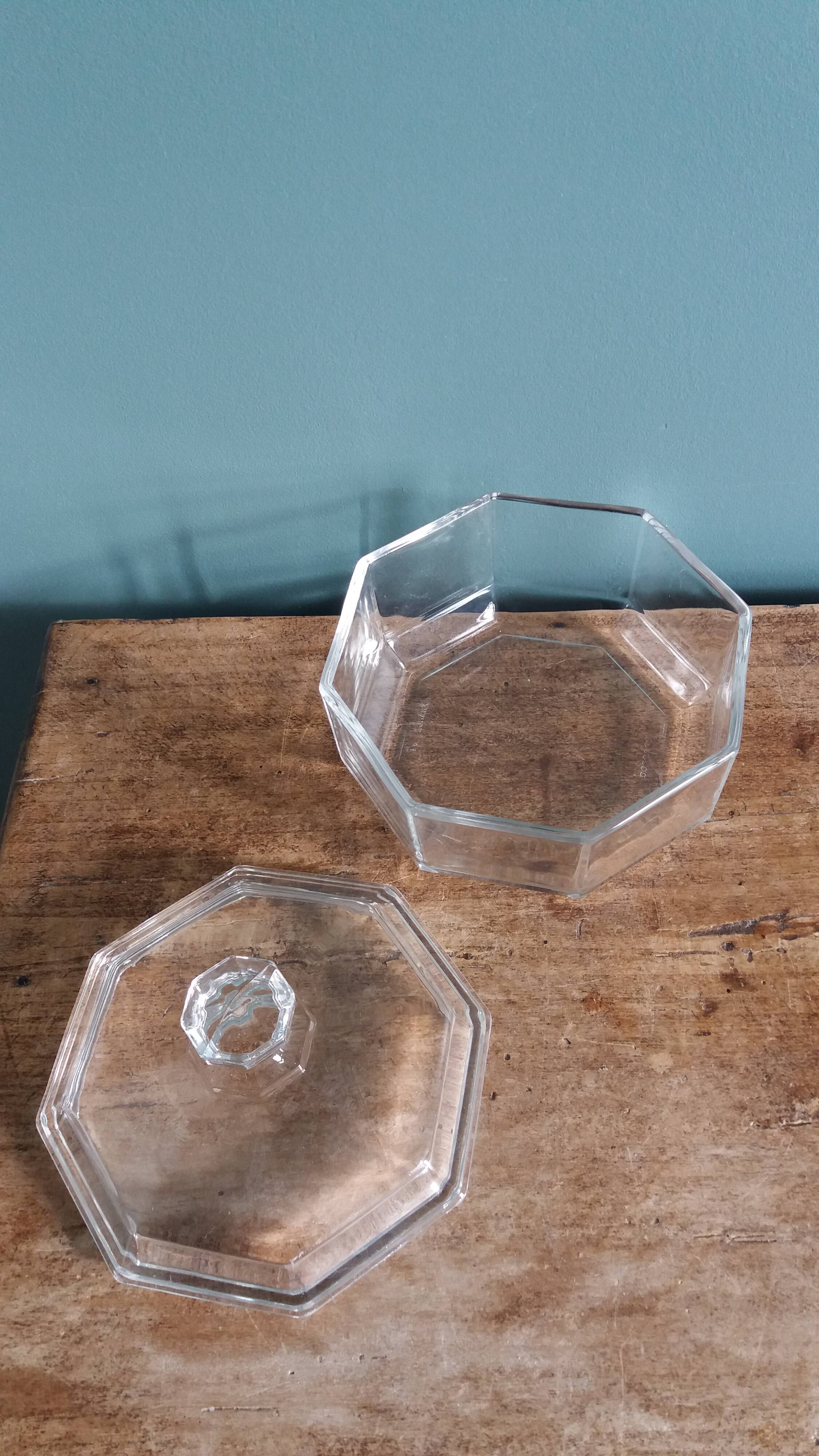 Arcoroc octagonal sugar bowl