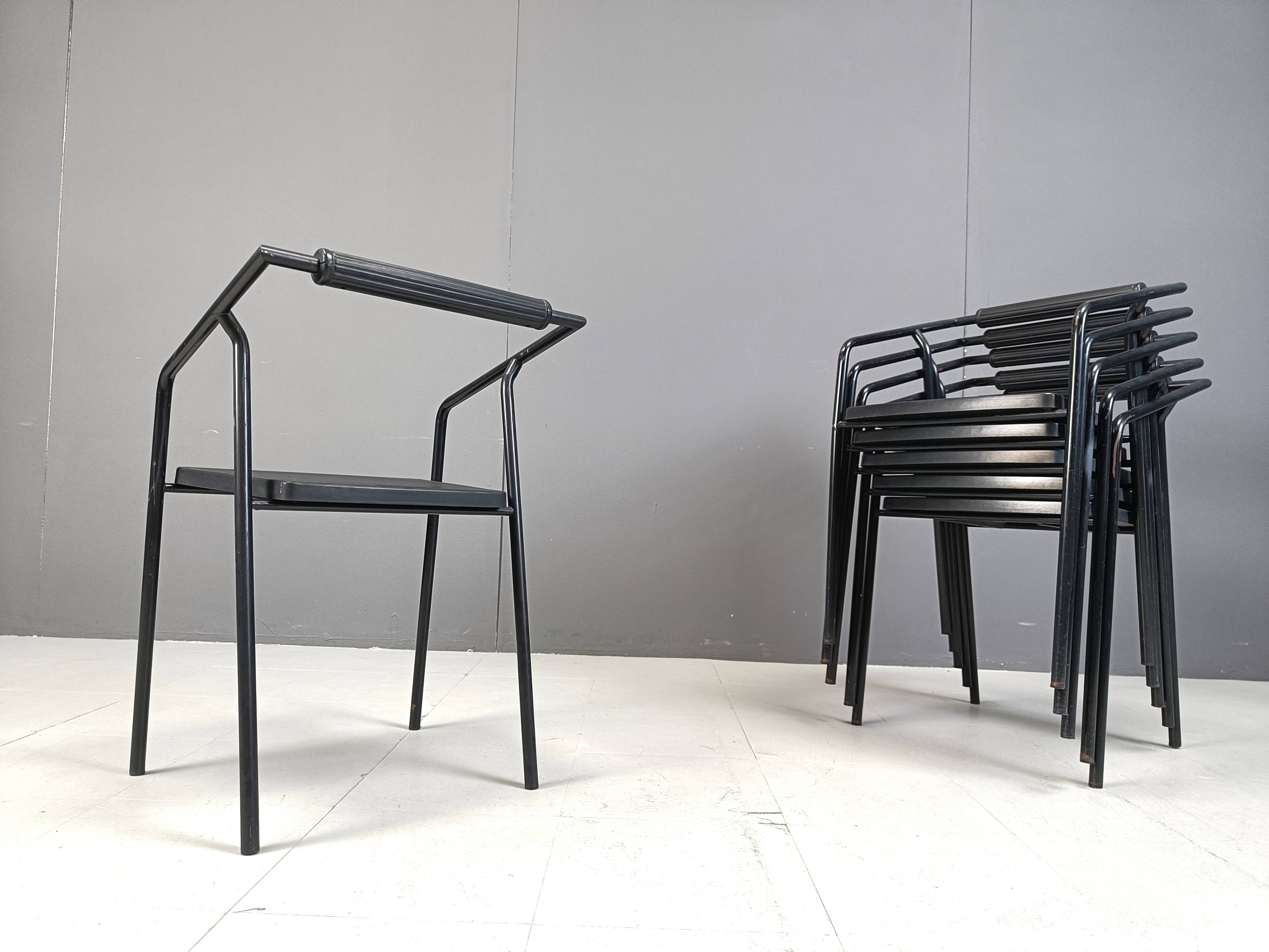 Chaises de salle à manger italiennes postmodernes par Lexis, années 1990