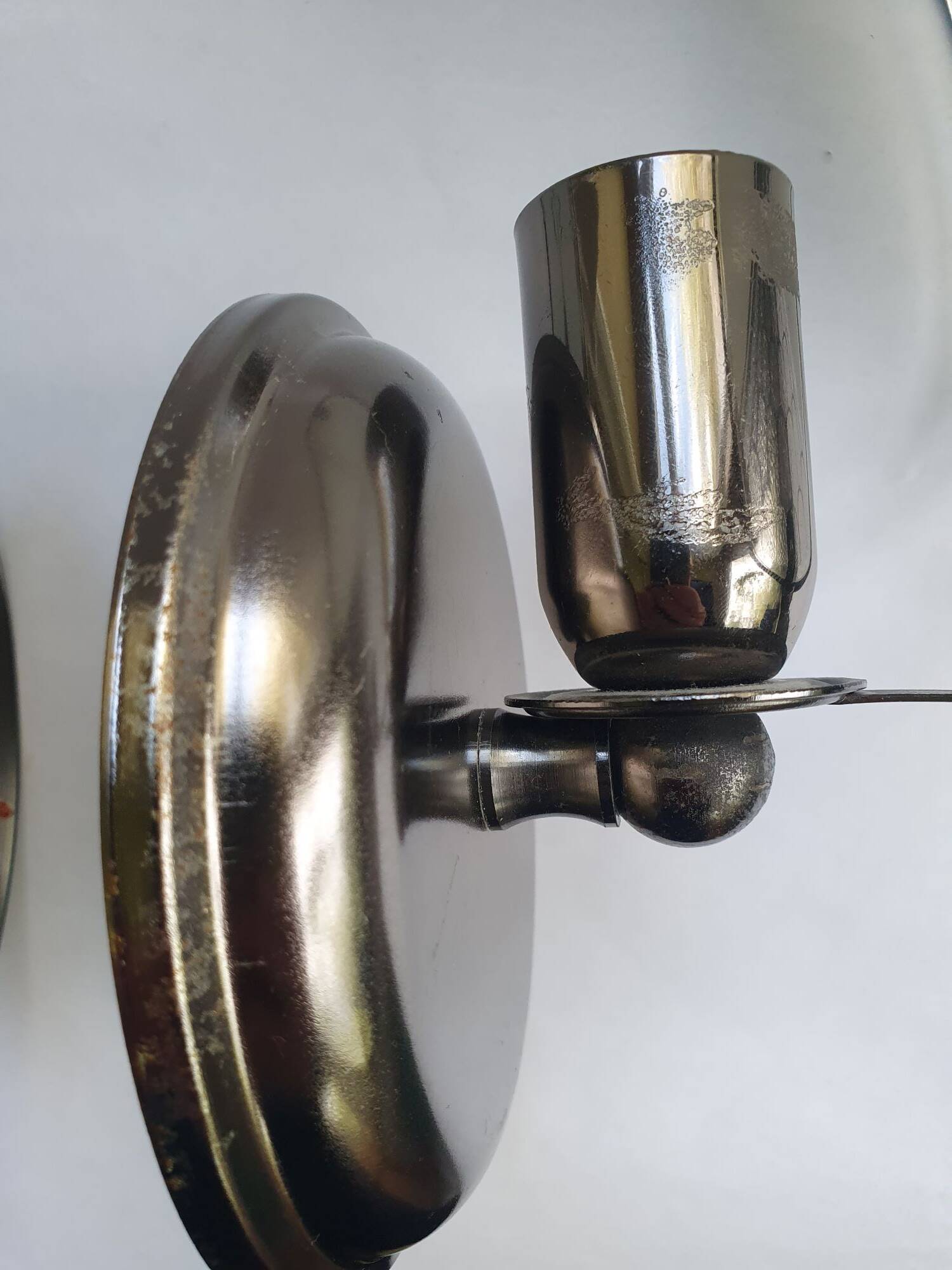 Pair of vintage art deco style glass wall sconces