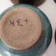 Set of 4 ramekins Bowls / cups in glazed ceramic Signed Alésia