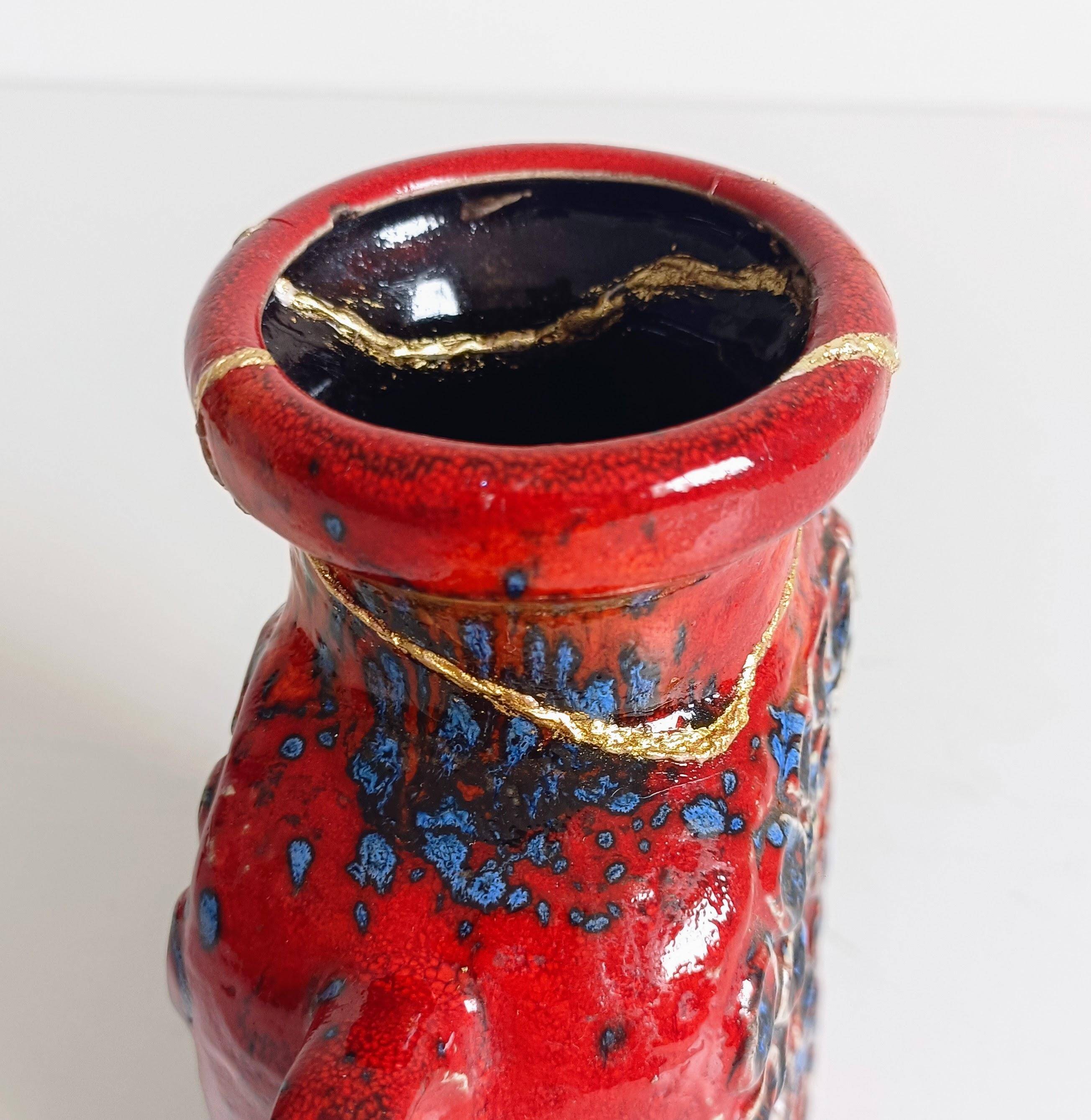 Restored Dümler & Breiden Domino Décor Vase with Kintsugi-Style Gold Repair