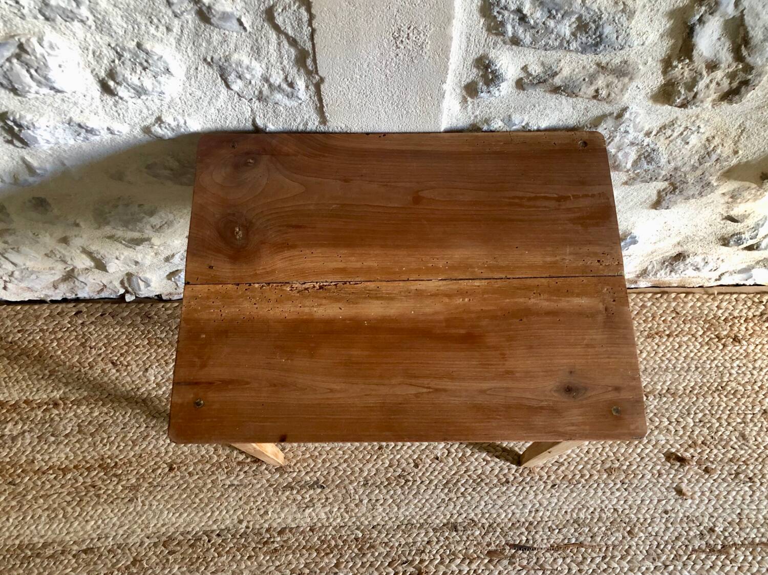 Small renovated wooden table