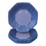 6 vintage octagonal deep plates Arcopal