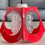 Vintage molded glass pendant light