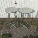 Pair of stools Habitat in cast aluminum 1980 vintage