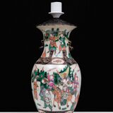 Lampe de table en faïence de Nankin Chine années 1890