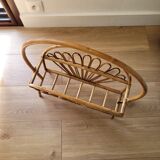 Rattan magazine holder
