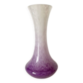 Vase moucheté ancien en verre de Clichy