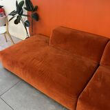 Pillow system sofa in rust color - MYCS