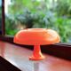Decorative table lamp in the shape of a mushroom.