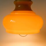 Suspension en opaline jaune avec arc en métal, Design, 1970