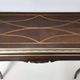 Vintage Rectangular Solid Walnut Console Table with Engraved Mirror Motif, Italy