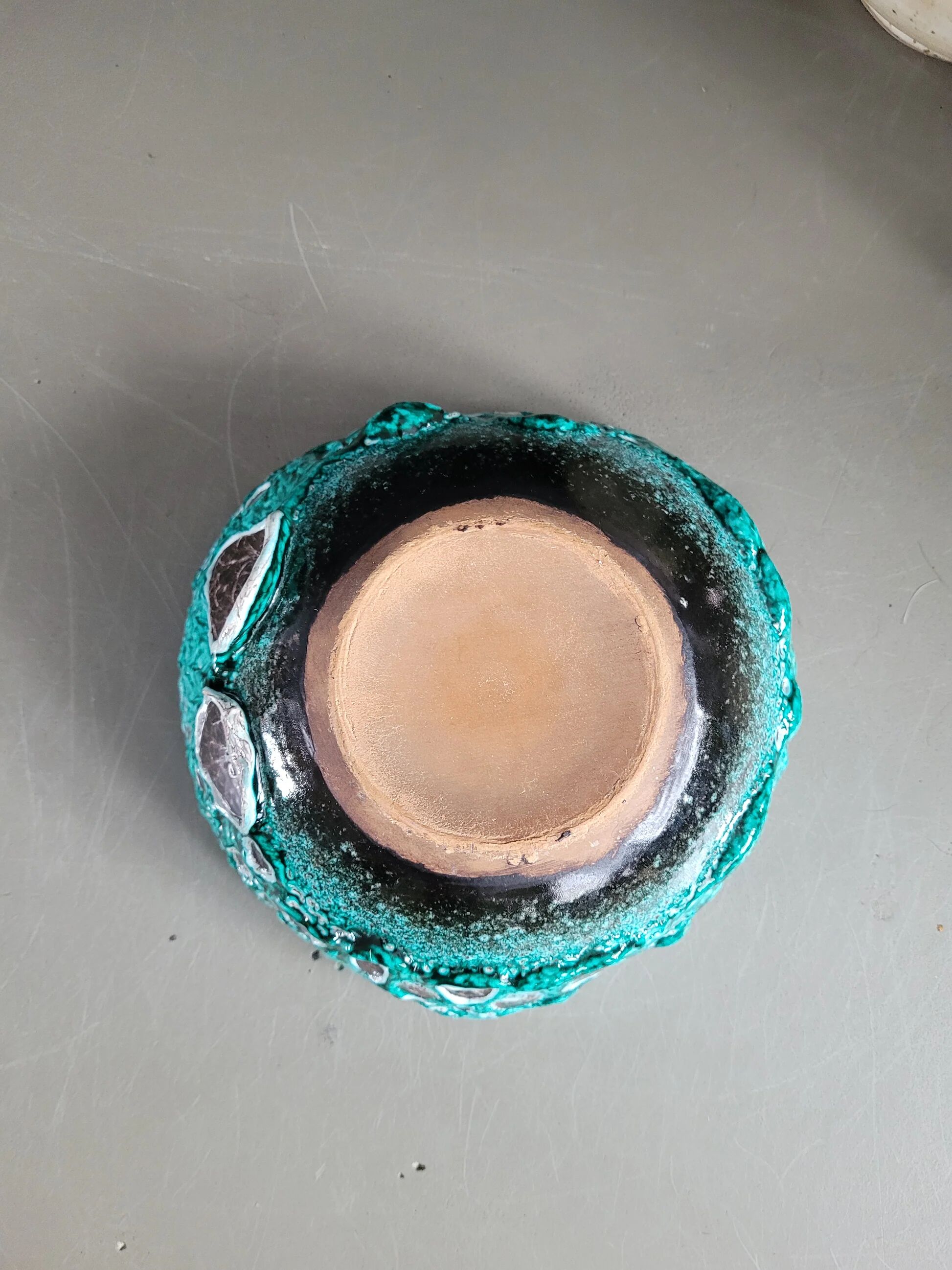 Turquoise fat lava bowl - Ref 1000