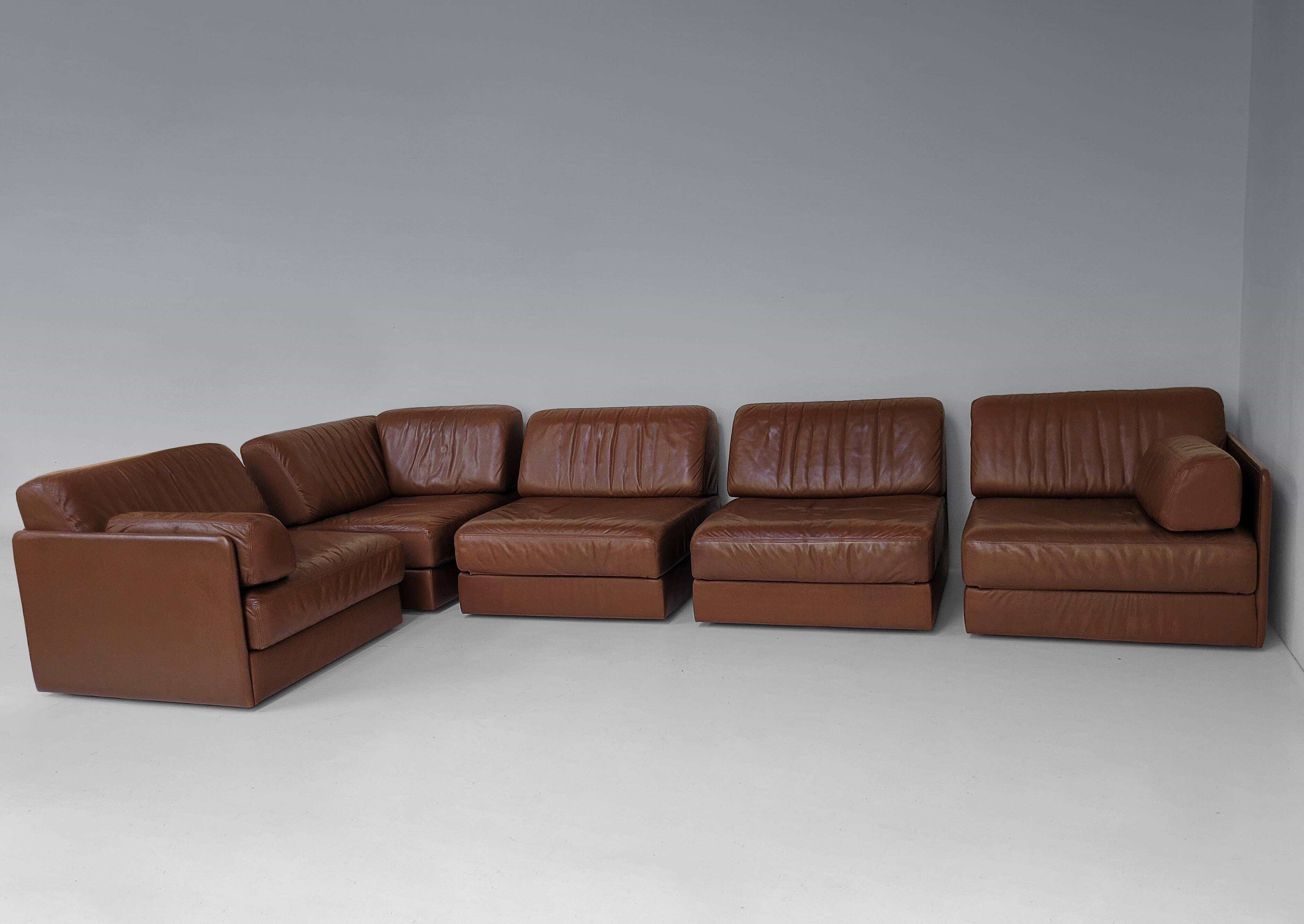 Canapé en cuir modulaire De Sede DS-76