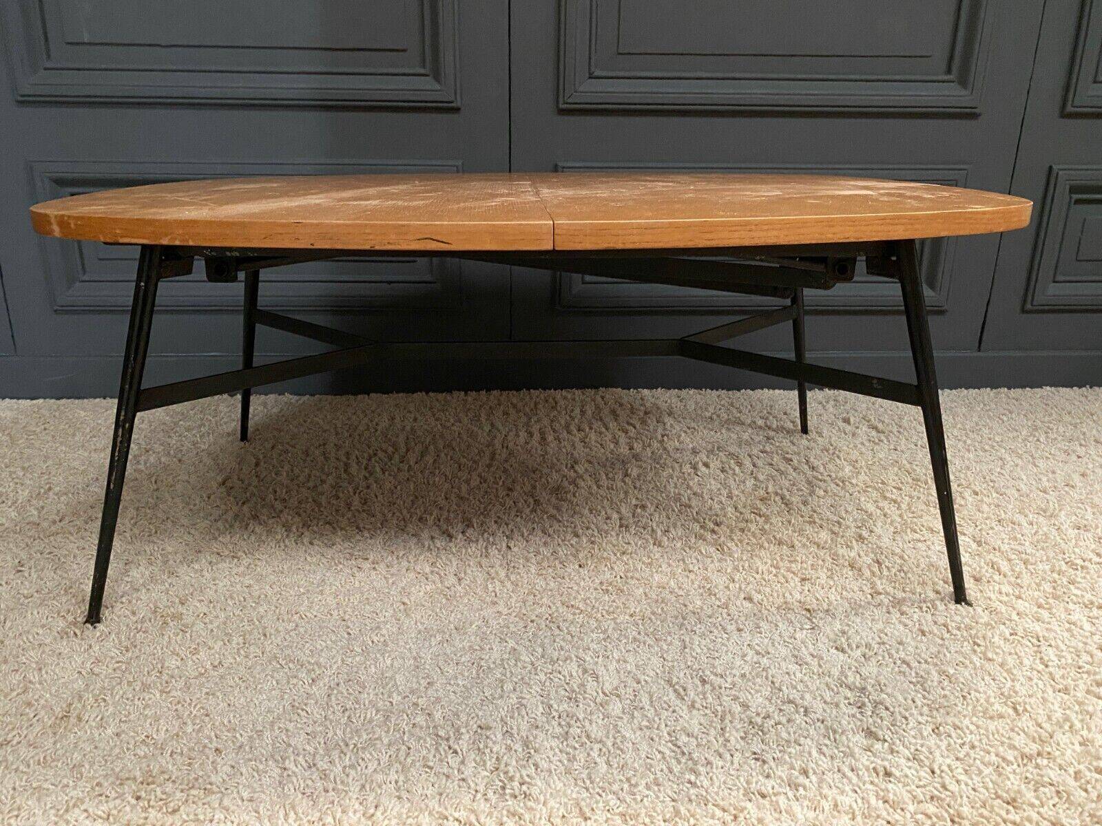 Scandinavian transformable coffee table by Smorrebrod tubular base