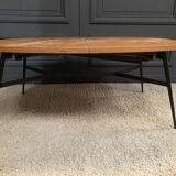 Scandinavian transformable coffee table by Smorrebrod tubular base