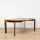 Extendable solid wood round table – 1970s modernist design