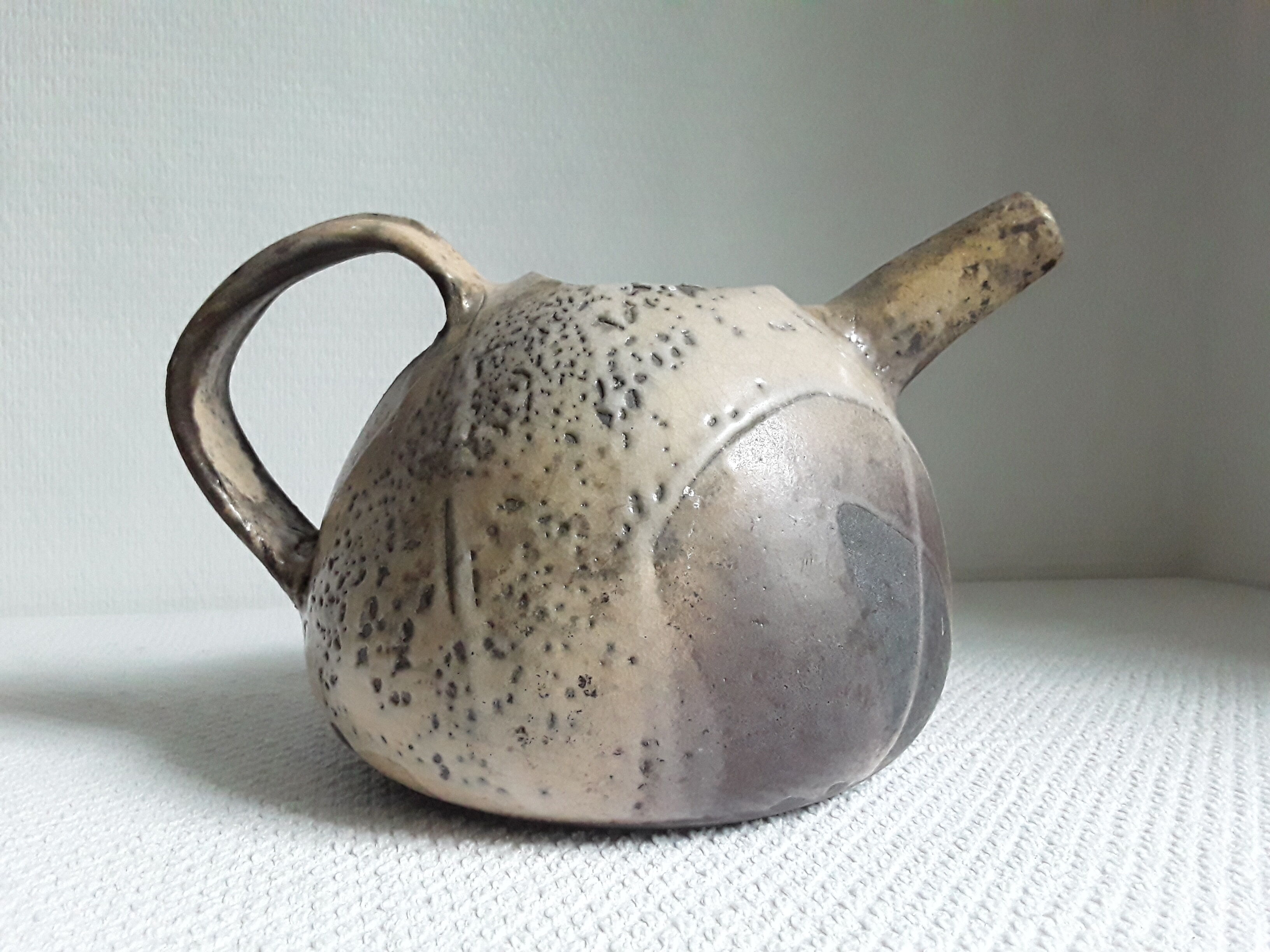 Pitcher or teapot in raku