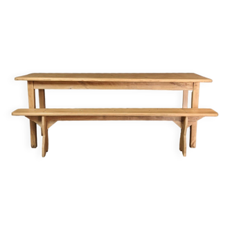 Farm table 2m + 2 benches