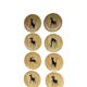 Set of 8 vintage Vallauris dessert plates