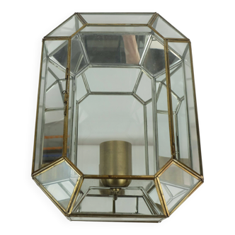 Applique murale des années 1970-1980, Manfred Fenske, verre et métal, 2 exemplaires disponibles