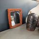 Vintage woven rattan mirror