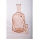 Carafe rose vintage avec bouchon / capuchon | bouteille de vin en verre de brocante / carafe à vin