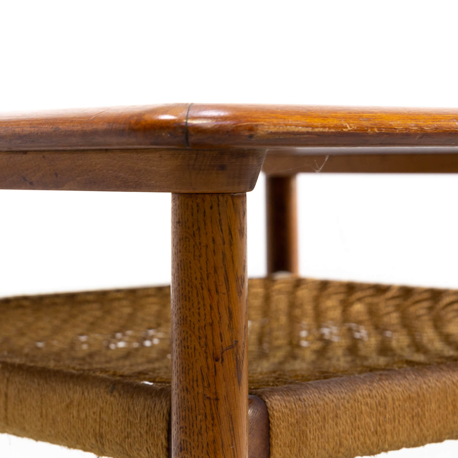 60s scandinavian design square coffee table with magazine shelf