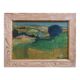 Mid-century modern "the blue tree" vintage expressionist landscape swedish oil painting