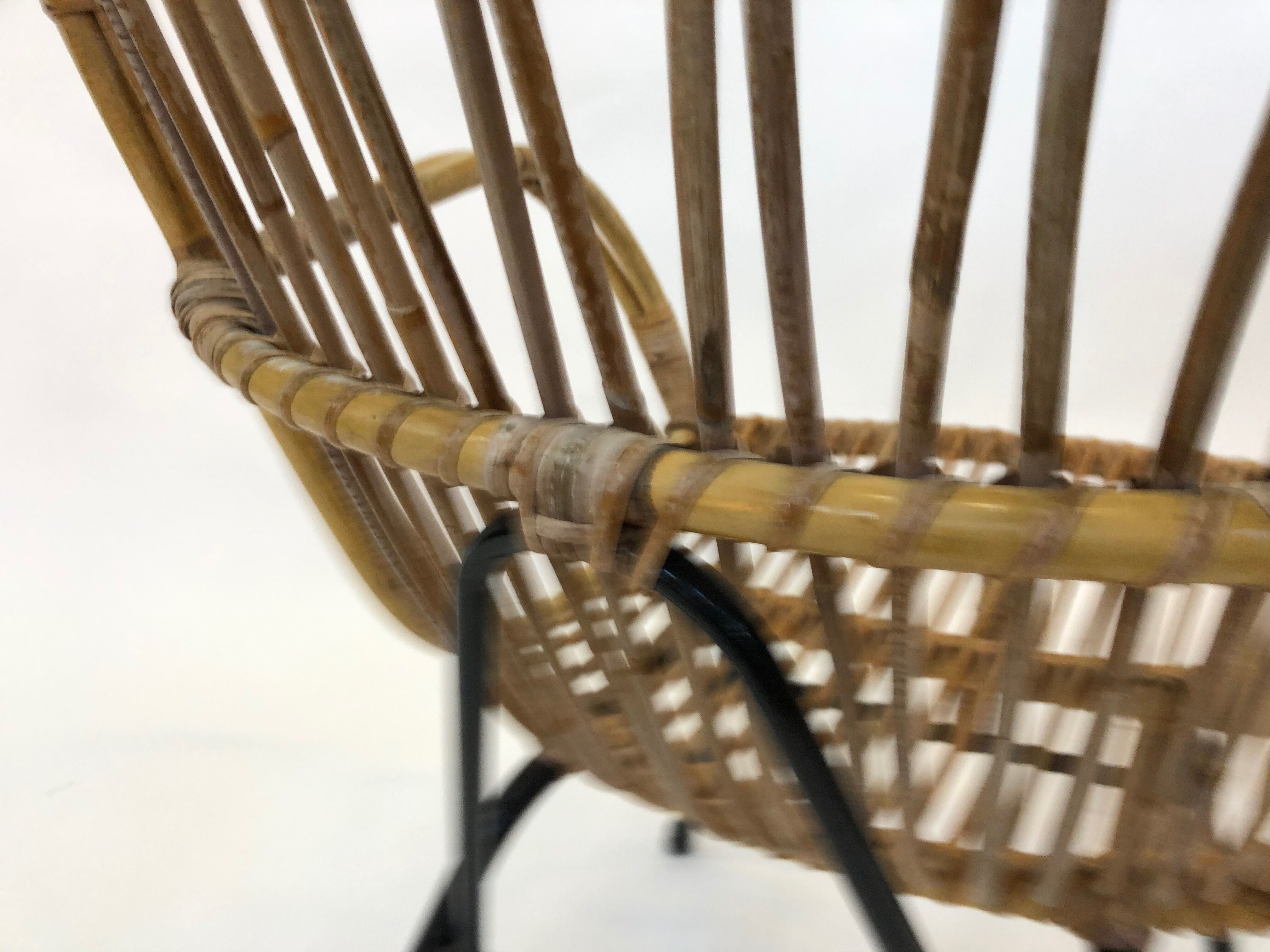 Rattan chair by Rohe Noordwolde, 1960