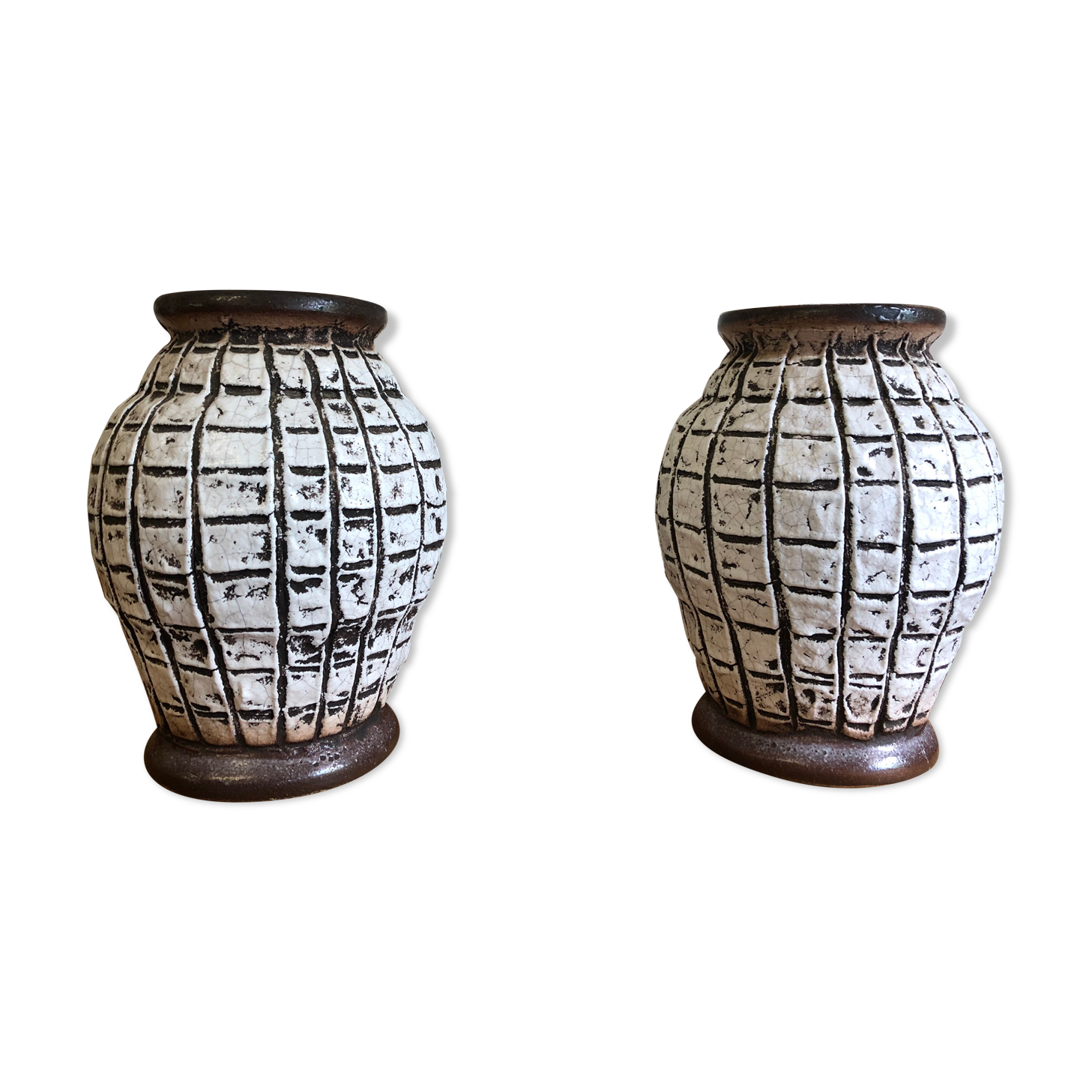 Ceramic vase duo by Louis Dage