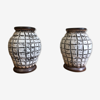 Ceramic vase duo by Louis Dage