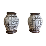 Ceramic vase duo by Louis Dage