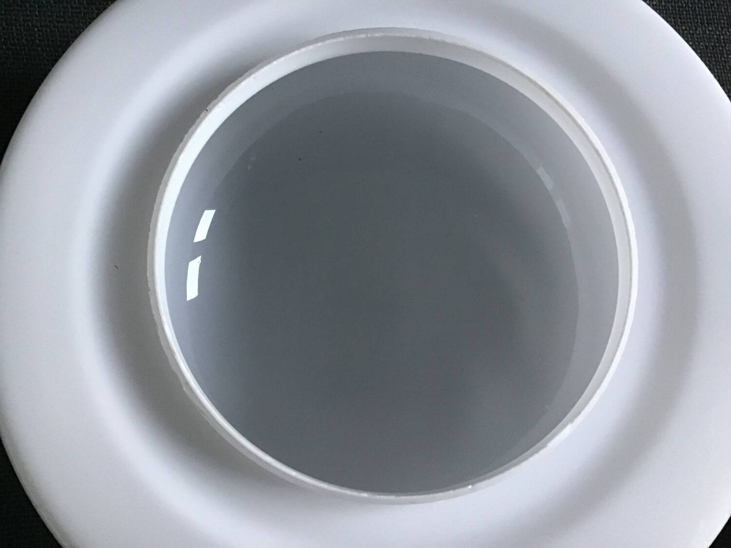 Vintage white half globe ceiling light