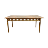 Marble and brass coffee table