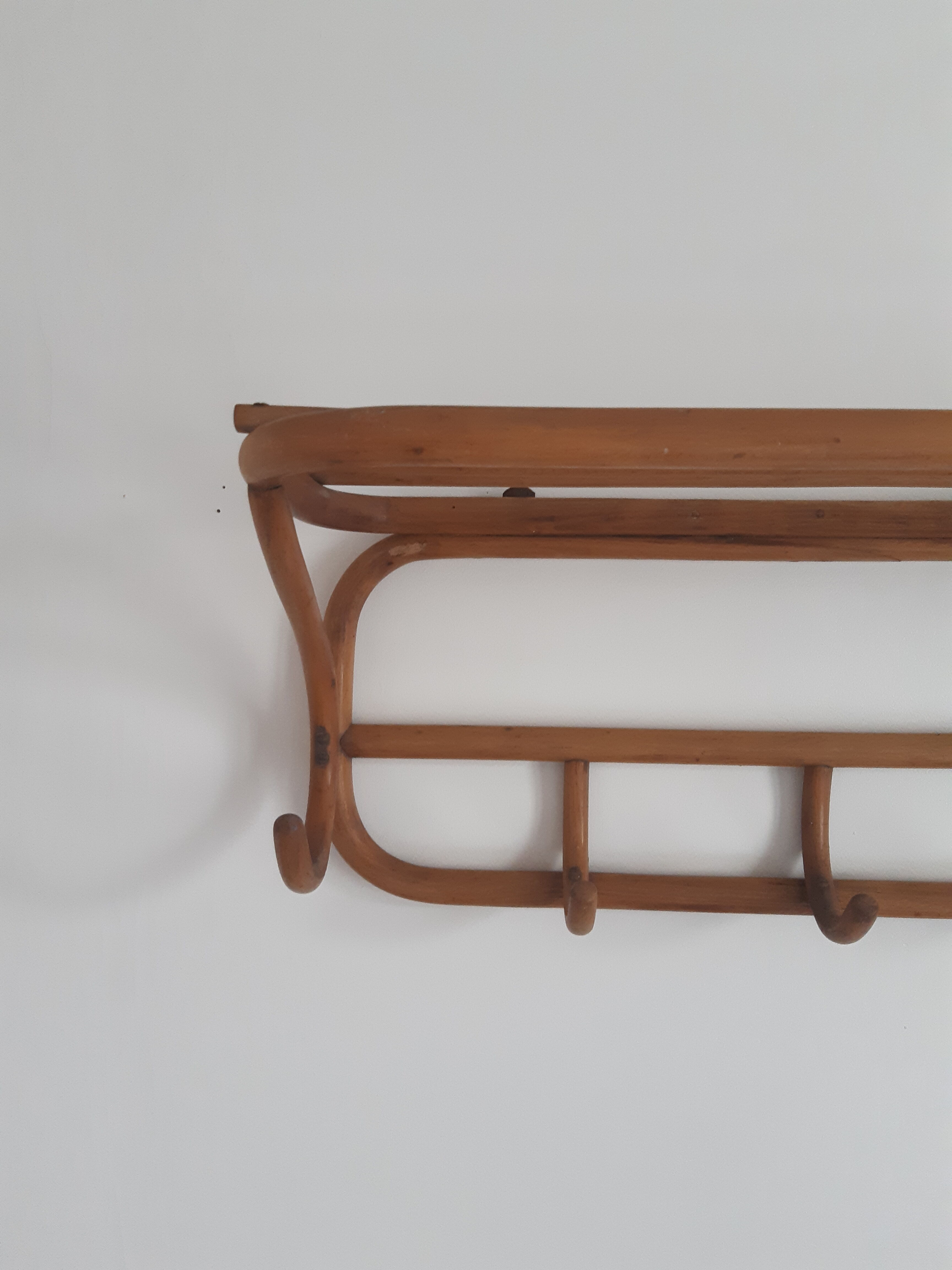 Vintage wooden coat rack