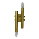 Tubular wall lamp by Maison Sciolari, 2 lights, Italy, 1970