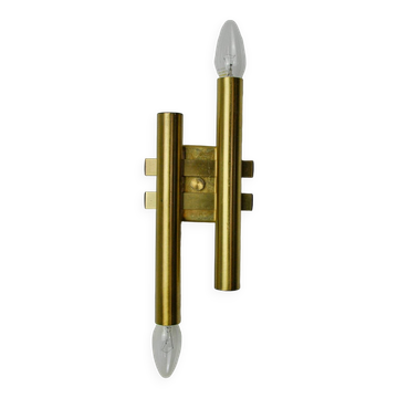 Tubular wall lamp by Maison Sciolari, 2 lights, Italy, 1970