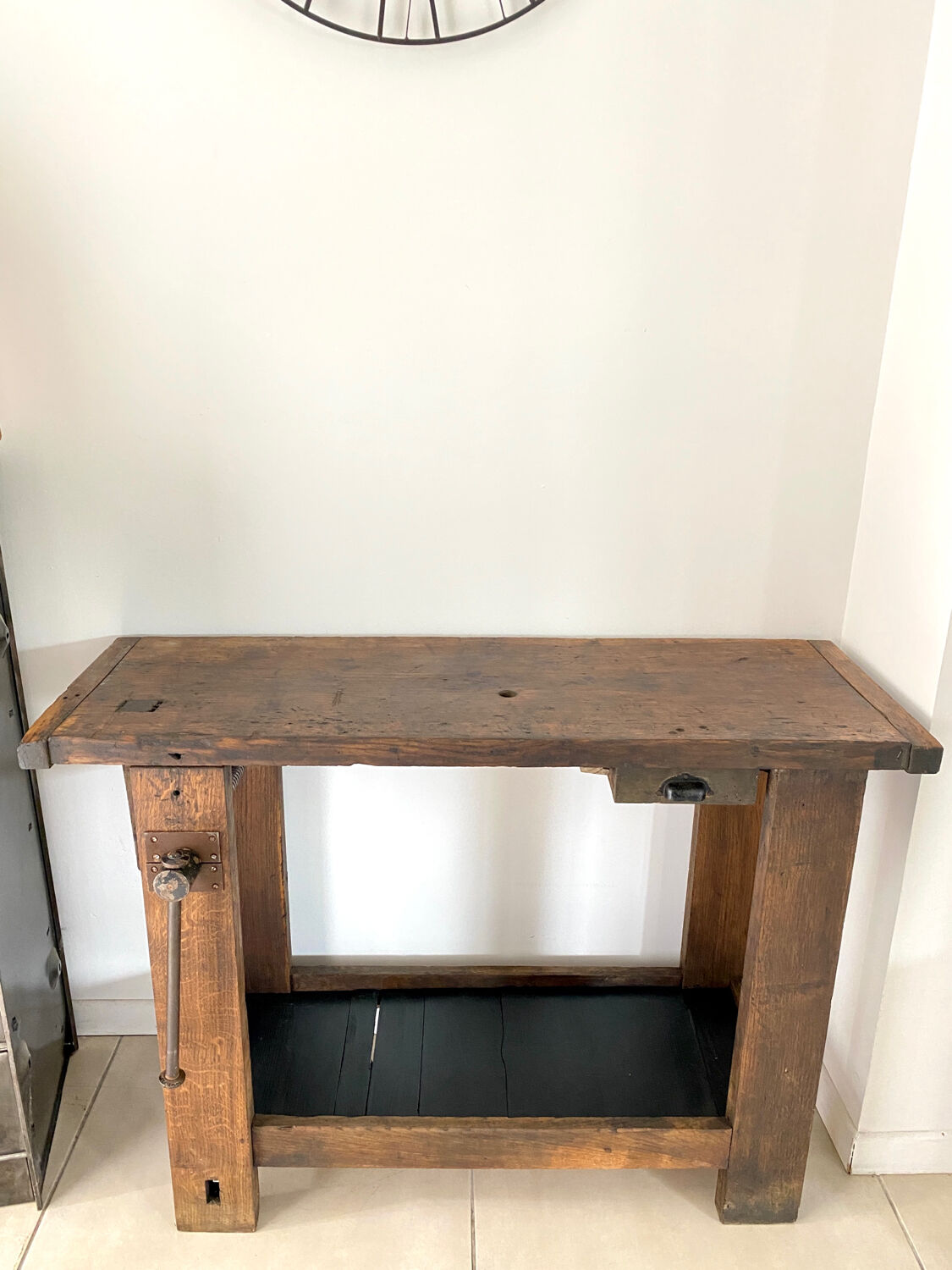 Old wooden workbench