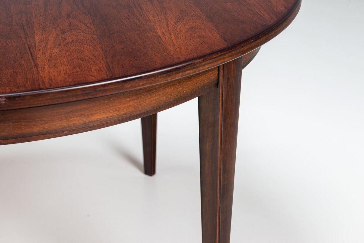 Gunni Omann large dining table in rosewood Omann Jun Denmark 1960