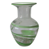 Green pattern blown glass vase