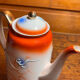 Tokai China Nagoya Japan Teapot/Coffee pot ceramic dragon relief