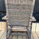 Chaise longue en rotin années 1900