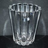Villeroy & Boch vintage vase in ribbed molded crystal signed