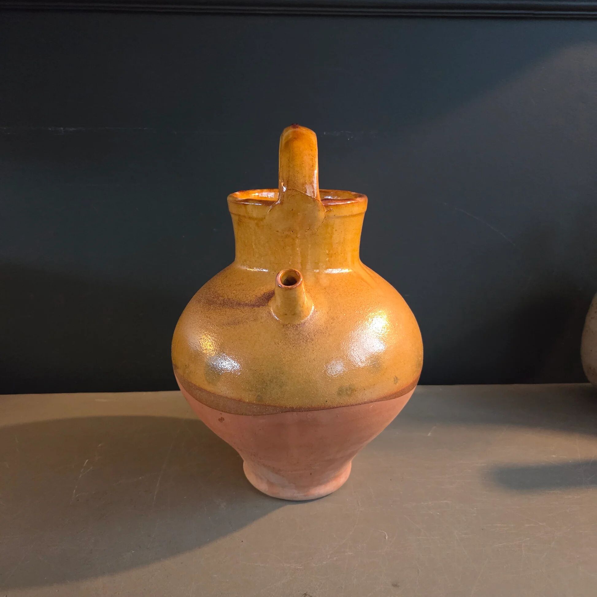 Ancient jar in glazed terracotta