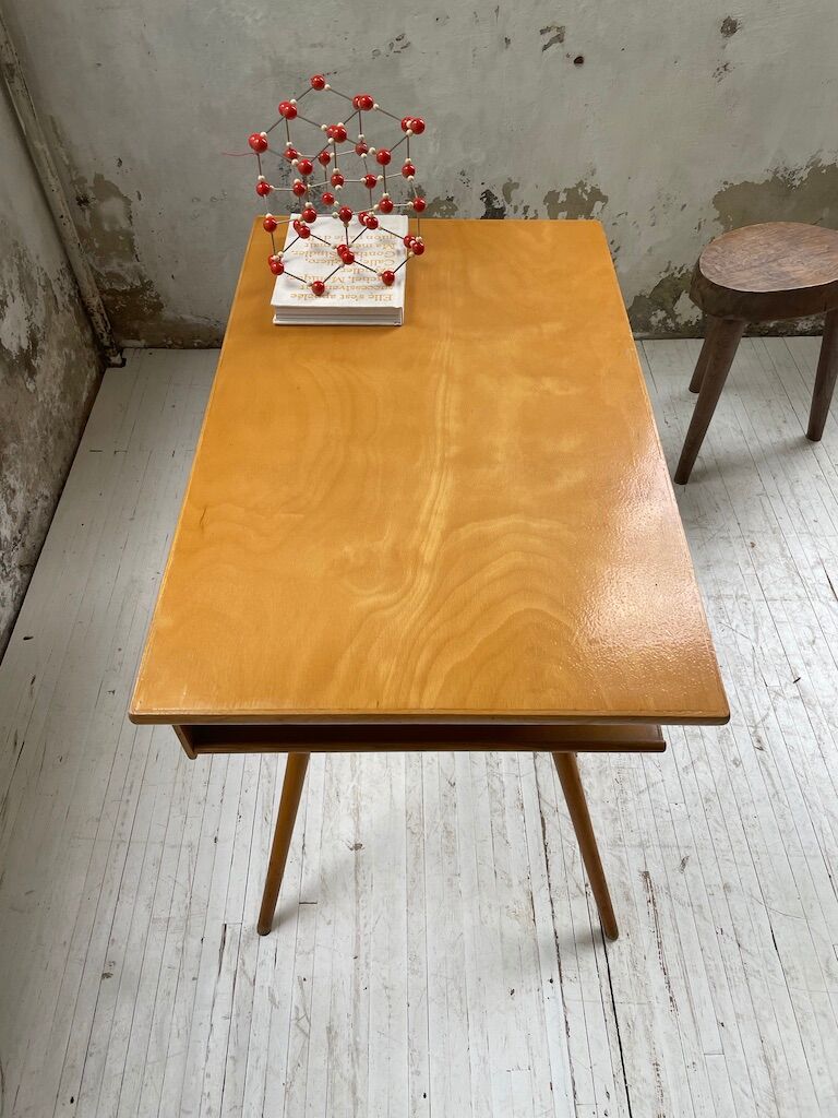 Vintage oak compass desk