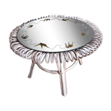 Rattan side table from the 1950s