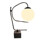 Large Vintage Table Lamp • Marble Base • Brass • 1970-1980